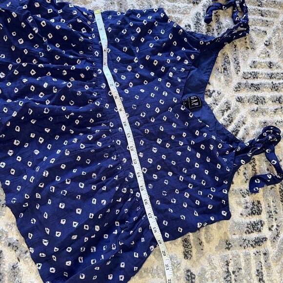 Y2k Blue Peplum Polka Dot Tank Top Gap Women's Large - Picture 4 of 7